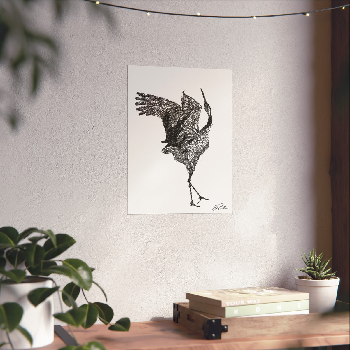 Red-crowned Crane Scientific Name Print