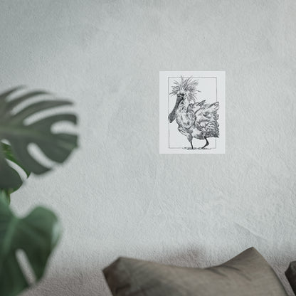 Black-faced Spoonbill Stipple Print