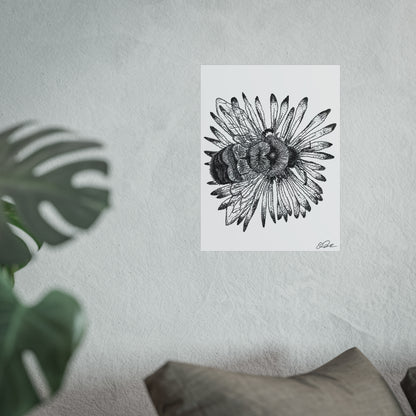 Rusty-patched Bumble Bee Stipple Print