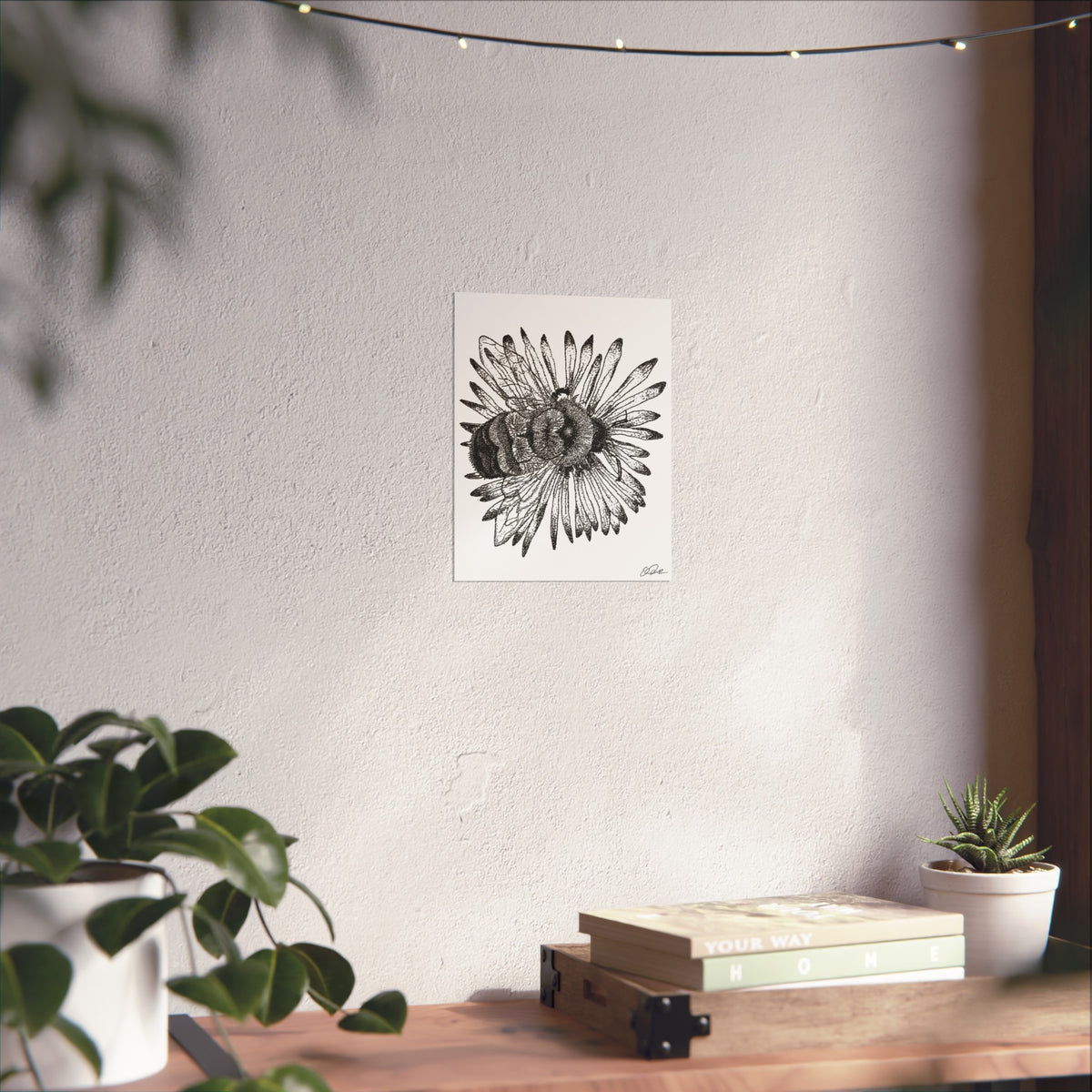 Rusty-patched Bumble Bee Stipple Print