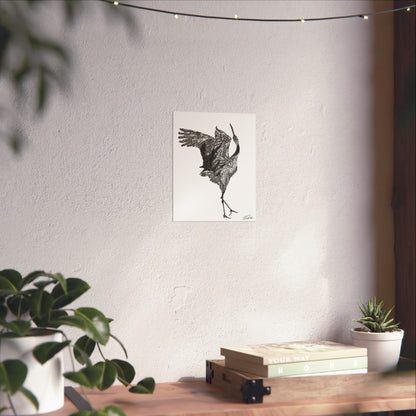 Red-crowned Crane Scientific Name Print