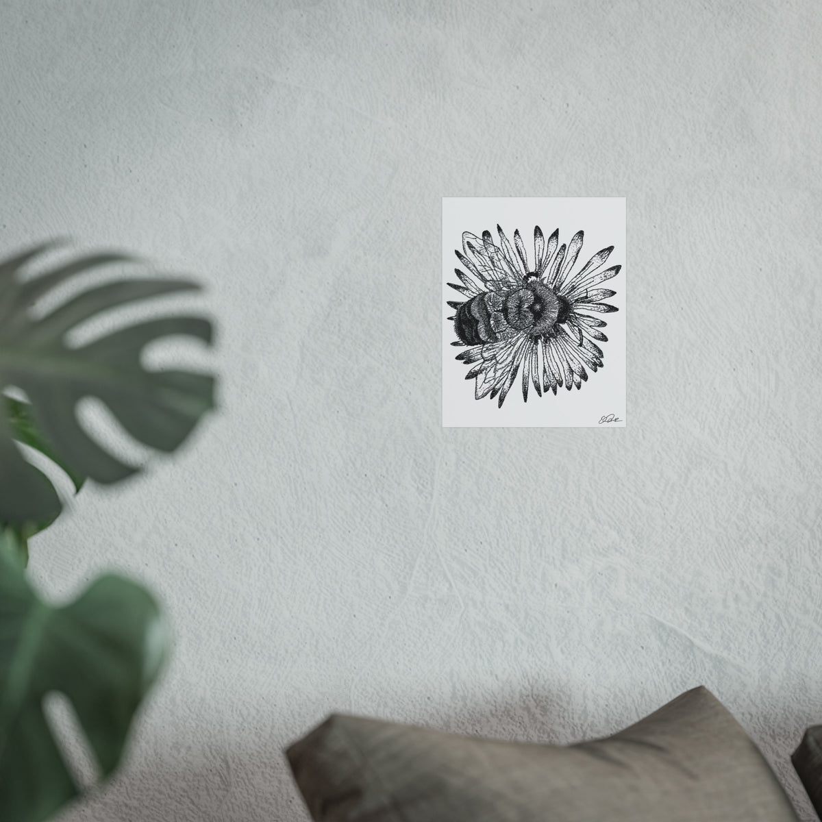 Rusty-patched Bumble Bee Stipple Print