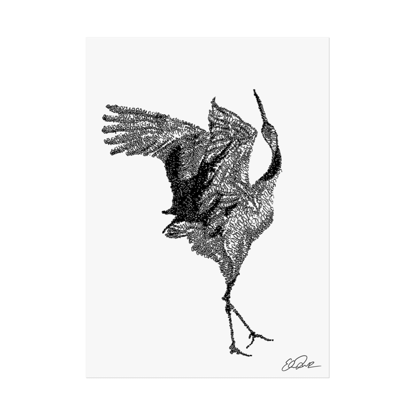 Red-crowned Crane Scientific Name Print