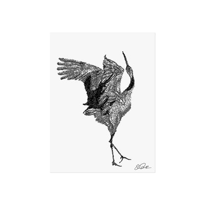 Red-crowned Crane Scientific Name Print