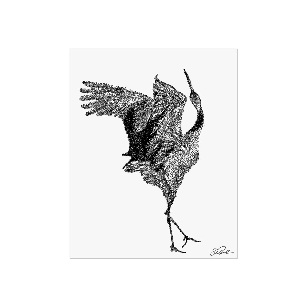 Red-crowned Crane Scientific Name Print