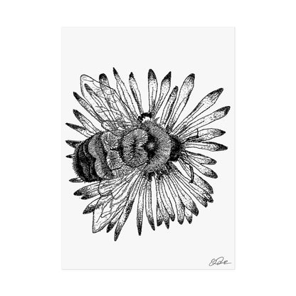 Rusty-patched Bumble Bee Stipple Print