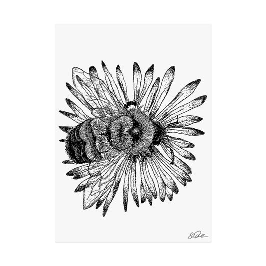 Rusty-patched Bumble Bee Stipple Print