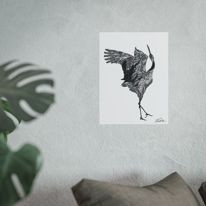 Red-crowned Crane Scientific Name Print