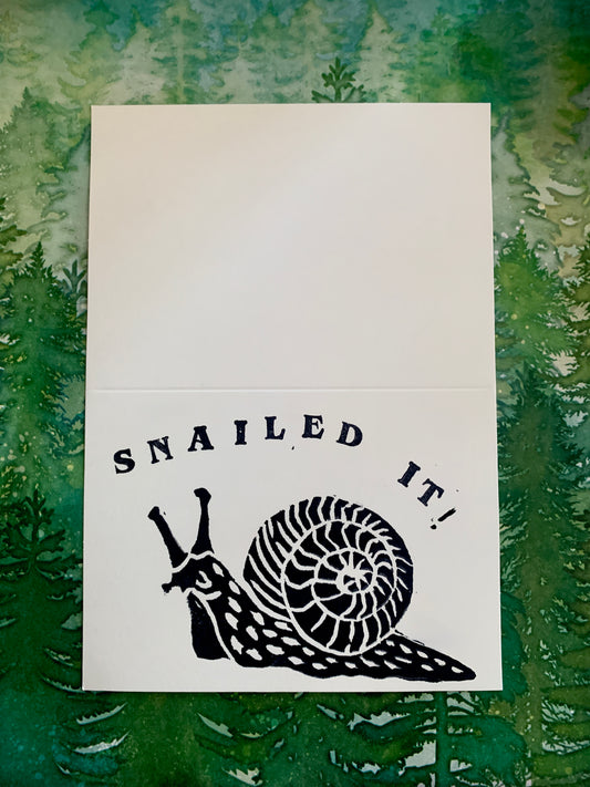 Woodland Flora/Fauna Stamped Card