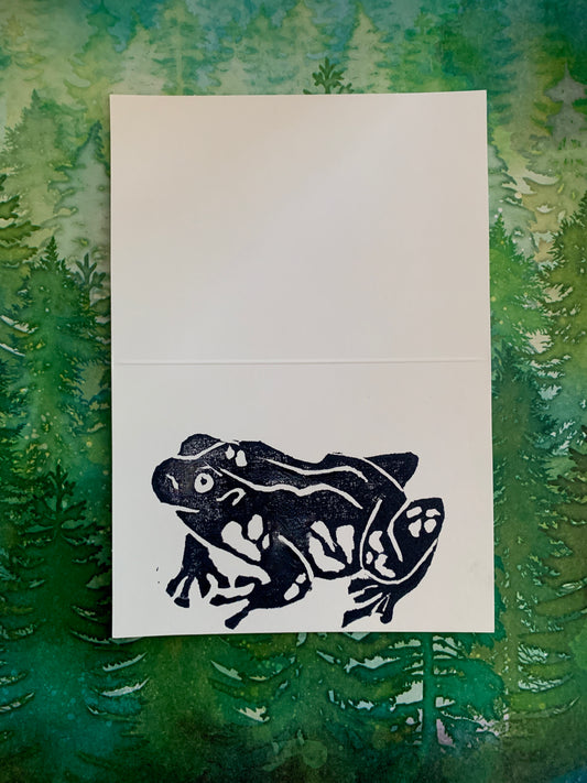 Woodland Flora/Fauna Stamped Card