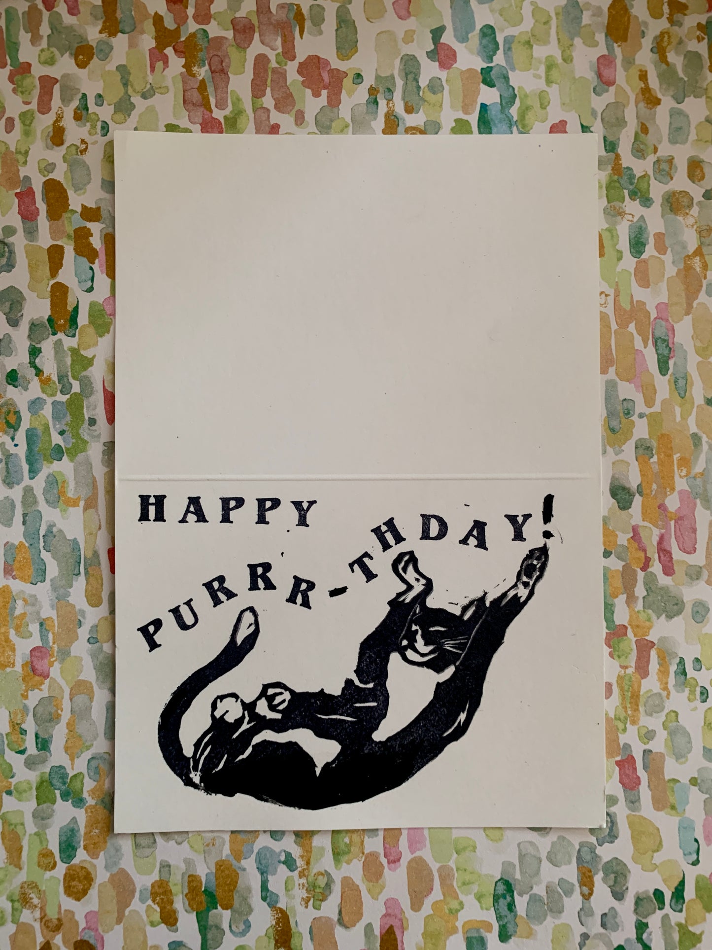 Cat Stamped Card