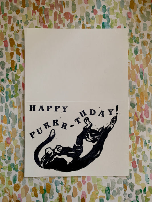 Cat Stamped Card